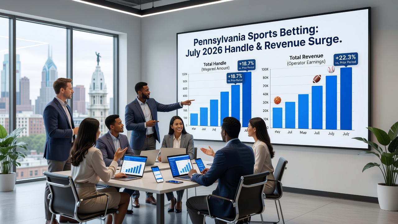 Infographic of regulated sports betting markets in the United States during 2026
